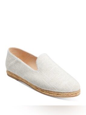 Jack Rogers Linen Espadrille Loafer in Natural White